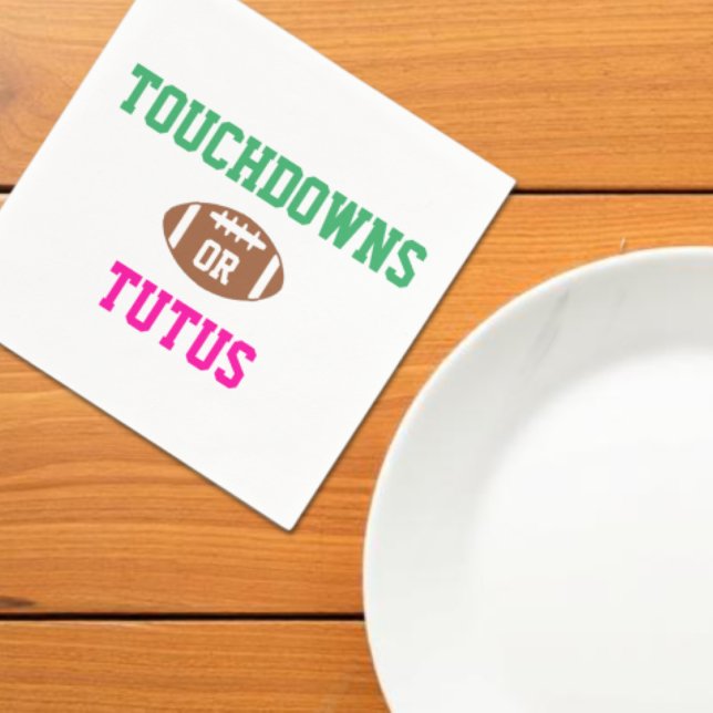 Serviette En Papier Touchdowns ou Tutus Genre Reveal (Créateur téléchargé)