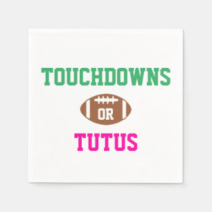 Serviette En Papier Touchdowns ou Tutus Genre Reveal