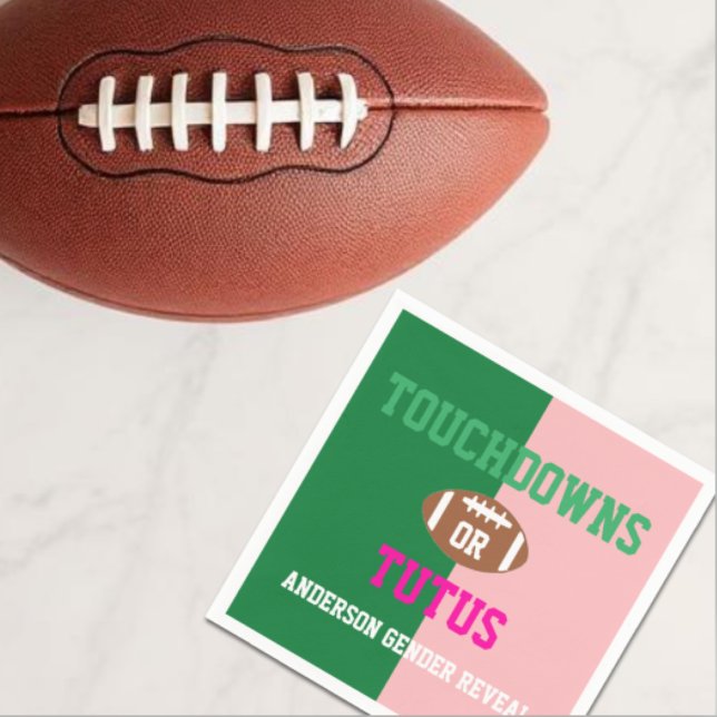 Serviette En Papier Touchdowns ou Tutus Révélation du Sexe (Créateur téléchargé)
