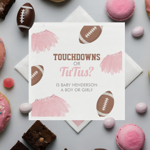 Serviette En Papier Touchdowns ou Tutus Révélation du Sexe