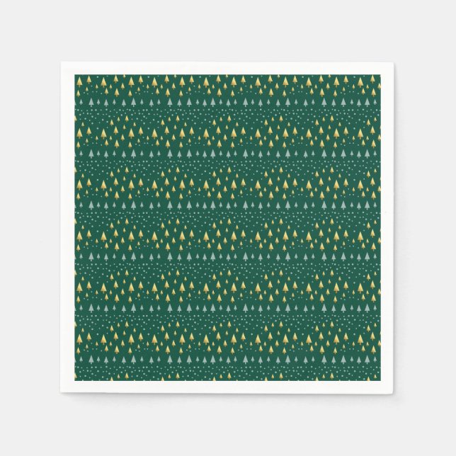 Serviette En Papier Touche élégante de Noël (Devant)