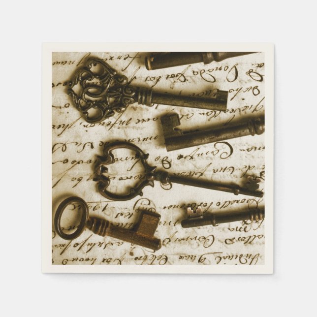 Serviette En Papier Touches antiques (Devant)