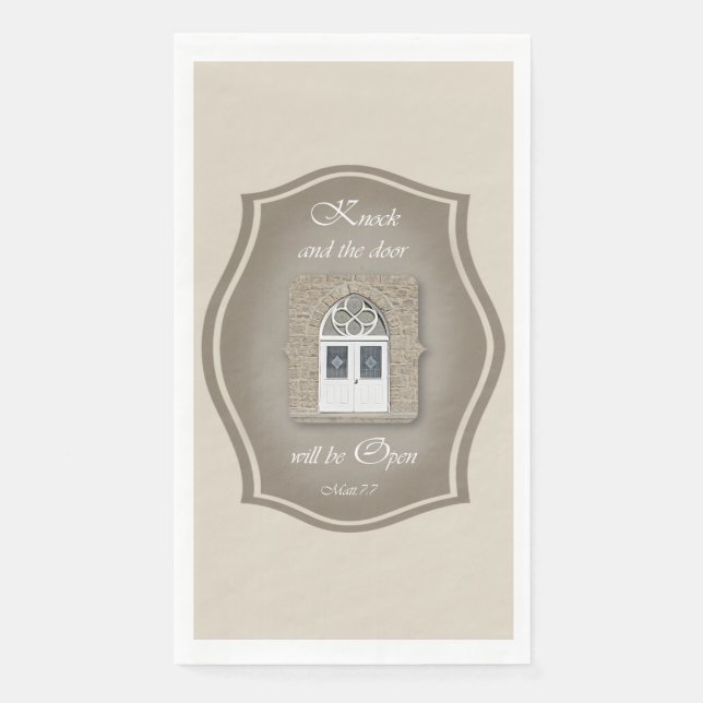 Serviette En Papier Touchez et la porte s'ouvrira - Papier Napkin (Devant)