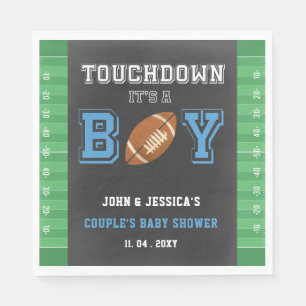Serviette En Papier Touchez son Baby shower de football garçon