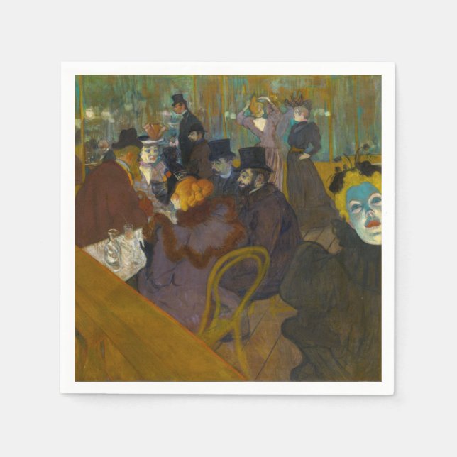 Serviette En Papier Toulouse-Lautrec - Au Rouge (Devant)