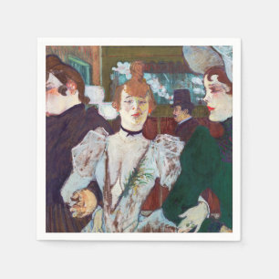Serviette En Papier Toulouse-Lautrec - La Goulue arrivant au Rouge