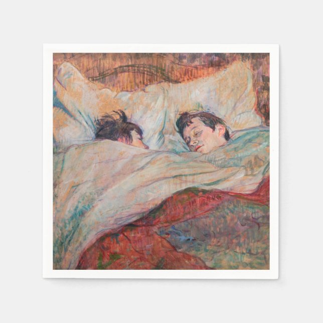 Serviette En Papier Toulouse-Lautrec - Le Lit (Devant)