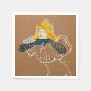 Serviette En Papier Toulouse-Lautrec - Yvette Guilbert chantant