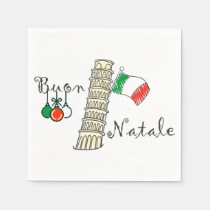 Serviette En Papier Tour de Buon Natale de Pise