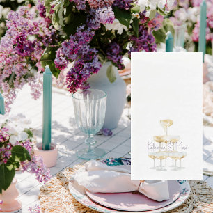 Serviette En Papier Tour de Champagne Mariage Lavande