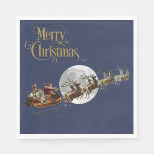 Serviette En Papier Tour de Sleigh de Père Noël