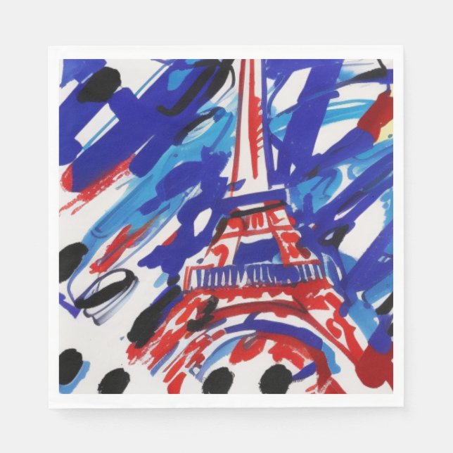 Serviette En Papier Tour Eiffel (Devant)