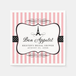Serviette En Papier Tour Eiffel Paris | FÊTE DES MARIÉES