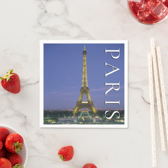 Serviette En Papier Tour Eiffel | Paris, France (En situation)