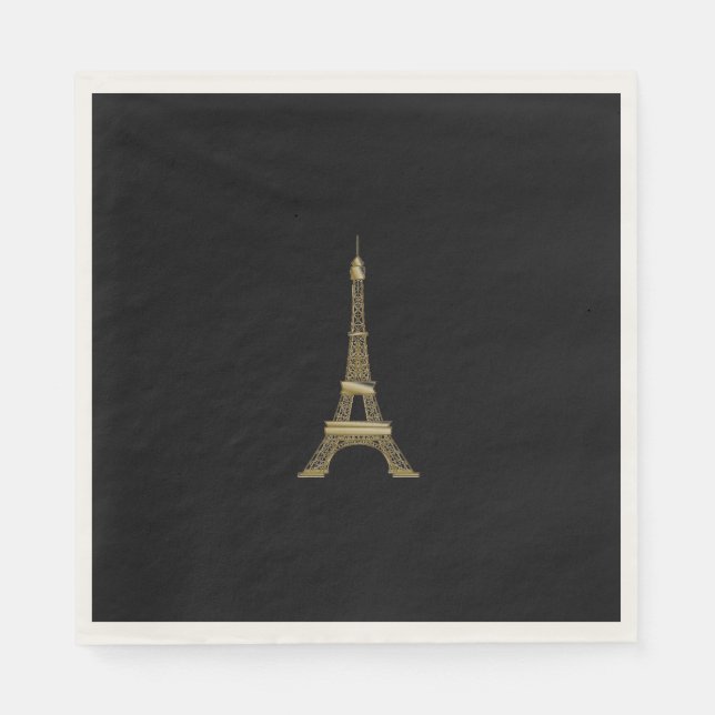 Serviette En Papier Tour Eiffel Paris Papier à thème (Devant)