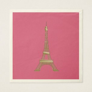 Serviette En Papier Tour Eiffel Paris Papier à thème