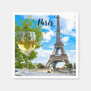 Serviette En Papier Tour Eiffel verre tourné