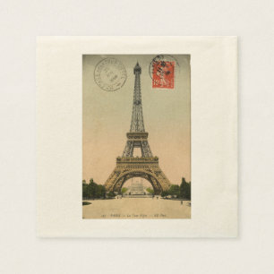 Serviette En Papier Tour Eiffel vintage de Paris