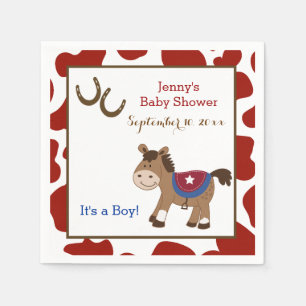 Serviette En Papier Tour Em Up Western Horse Napkins