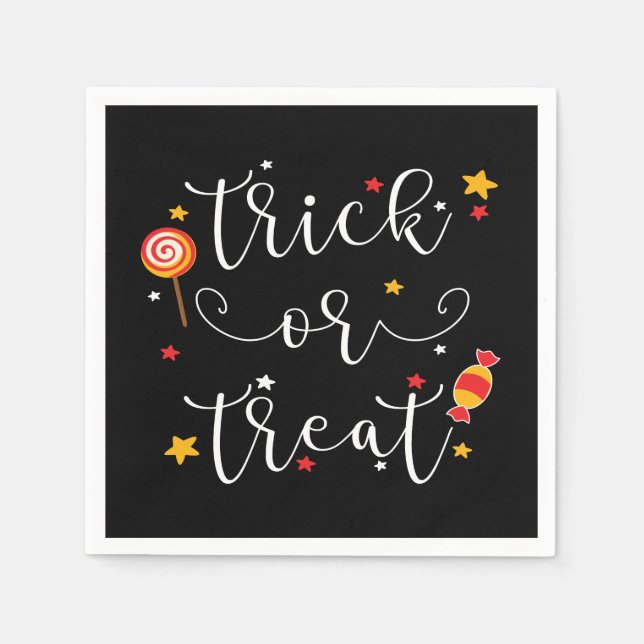 Serviette En Papier tour ou cadeau halloween (Devant)