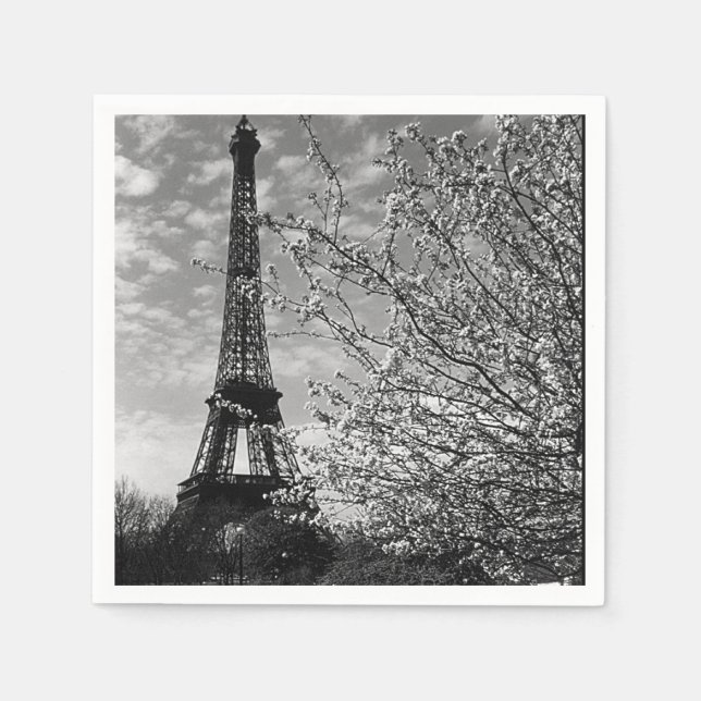 Serviette En Papier Tour vintage Paris Eiffel (Devant)