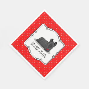 Serviette En Papier Tourbé Tétrrier de l'écorce (noir) mignon drôle