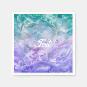 Serviette En Papier Tourbillon de nuage bleu et violet