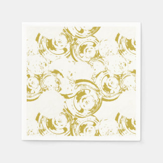 Serviette En Papier Tourbillon d'or au champagne Abstrait