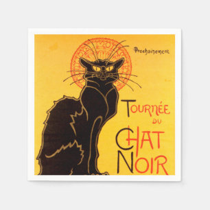 Serviette En Papier Tournée du Chat Noir - Affiche Vintage