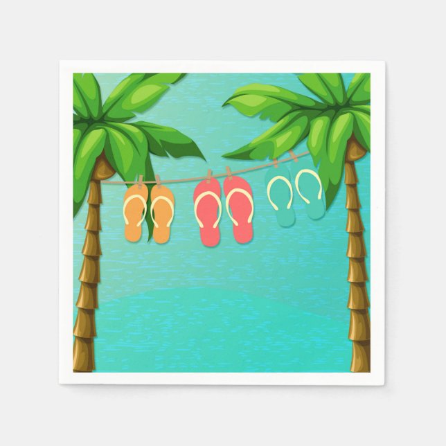 Serviette En Papier Tournes tropicales (Devant)