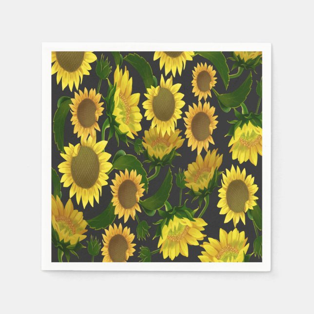 Serviette En Papier Tournesol (Devant)
