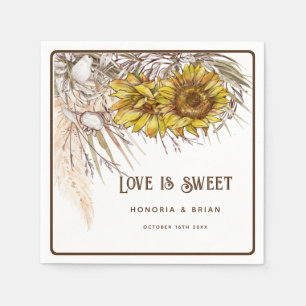 Serviette En Papier Tournesol de moutarde rustique