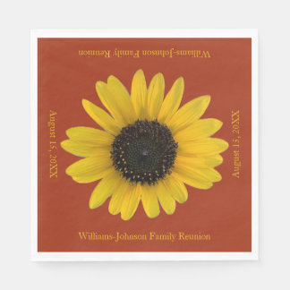 Serviette En Papier Tournesol Personnalisé Red Event