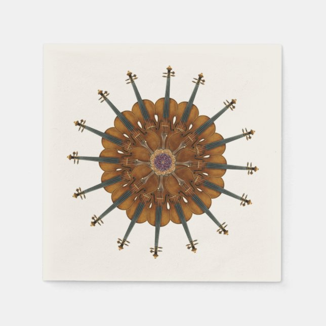 Serviette En Papier Tournesol violon (Devant)