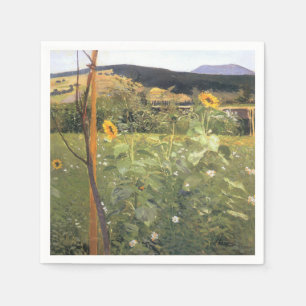 Serviette En Papier Tournesols (par Jacek Malczewski)
