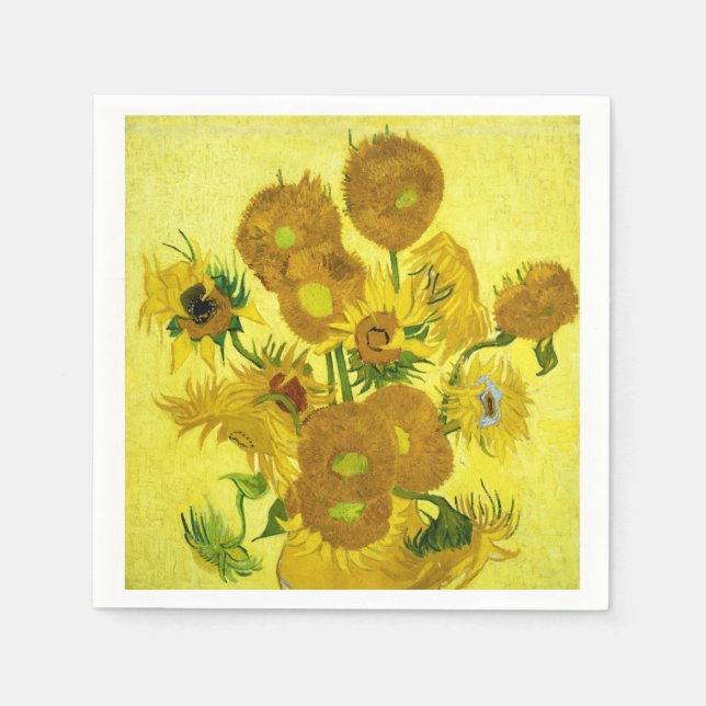 Serviette En Papier Tournesols Vincent van Gogh     (Devant)