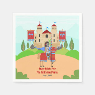 Serviette En Papier Tournoi médiéval des chevaliers fête d'anniversair
