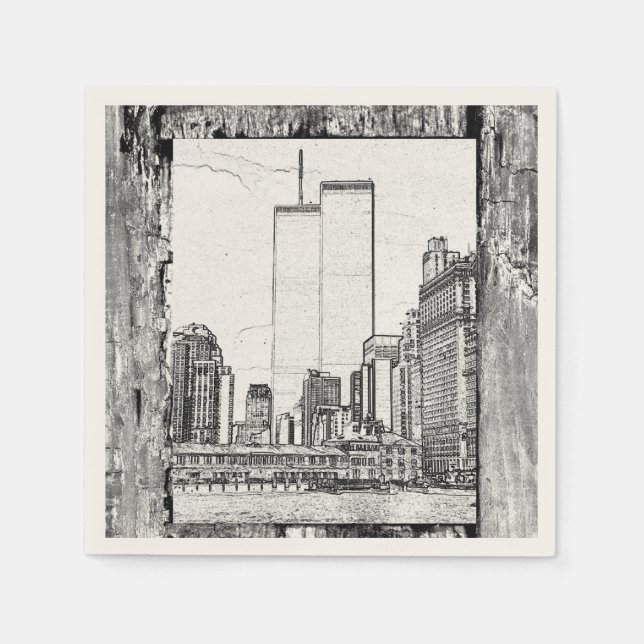Serviette En Papier Tours jumelles (Devant)