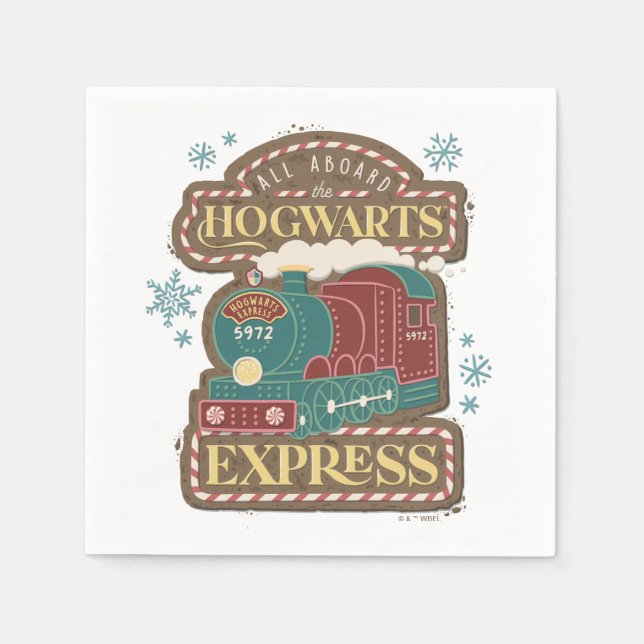 Serviette En Papier Tous à bord de HOGWARTS™ Express Noël Cookie (Devant)