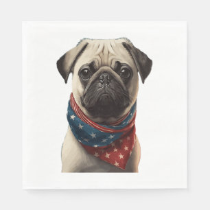 Serviette En Papier TOUS LES AMOUREUX DE CHIENS AMÉRICAINS Carlin 2