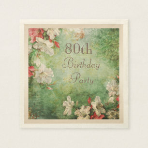 Serviette En Papier Tout âge Anniversaire Fête Shabby Chic Hibiscus