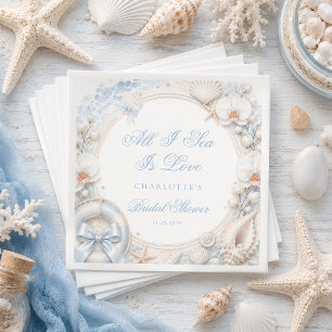 Serviette En Papier Tout ce que je vois est un amour de mariage côtier