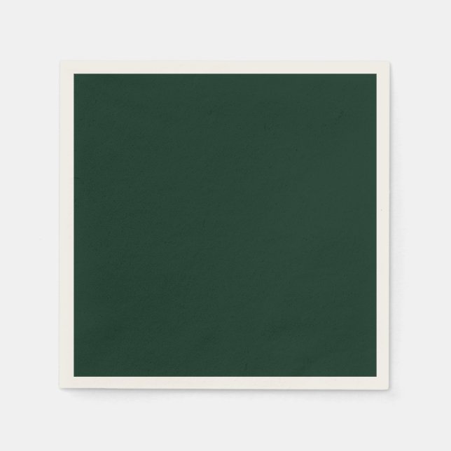Serviette En Papier Tout événement vert forêt uni (Devant)