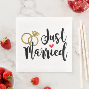 Serviette En Papier Tout juste mariés