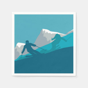 Serviette En Papier Tout le ski de montagne
