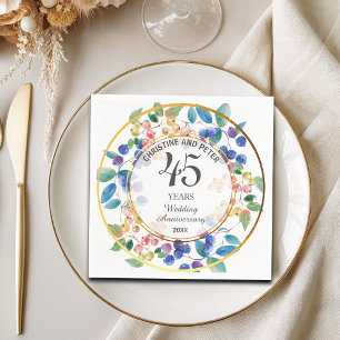 Serviette En Papier Tout Mariage (45) Anniversaire de baies de cadres