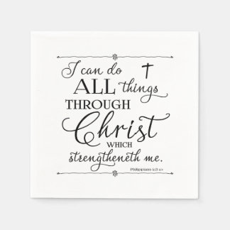 Serviette En Papier Tout par le Christ - Philippiens 4:13