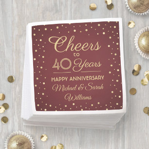 Serviette En Papier Toute fête d'anniversaire de mariage avec confetti