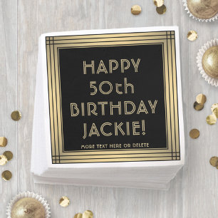 Serviette En Papier Toute fête d'anniversaire Élégant Classique Fête n