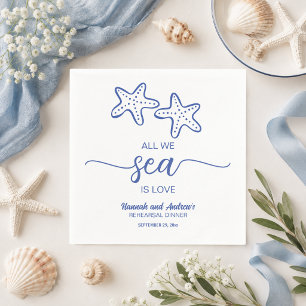 Serviette En Papier Toute la mer que nous voyons est une soirée de rép